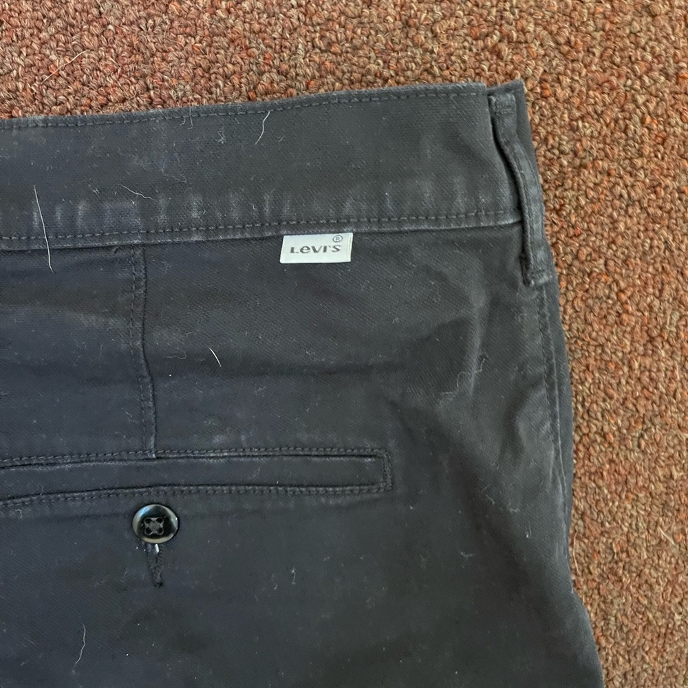 Bundle Two Levi's Dark Black Flat Front Shorts - image 8